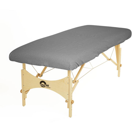 Massage tafel cover badstof grijs
